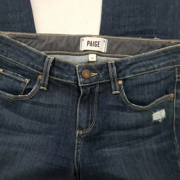 PAIGE Skyline Ankle Peg Dark Wash Jeans - Picture 6 of 9